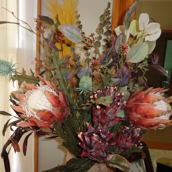 NWT Terra Cotta Faux Stemmed Flower 26" by David Christopher - Picture 7 of 7